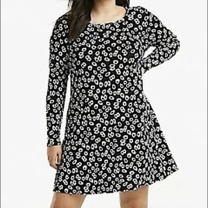 Daisy Print Swing Dress US 16 UK 18